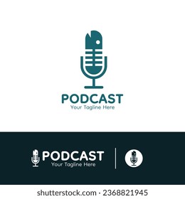 vector graphic design, podcast logo design template