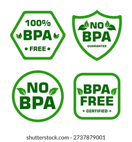 Vector graphic design for product labeling and badges, BPA free certified, 100% safe, organic image. Bold, clean, premium, eco-friendly branding—ideal for labels, packaging, and displays.