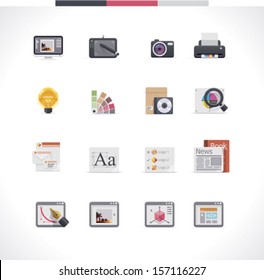 Vector Graphic Design And Publishing Icon Set 