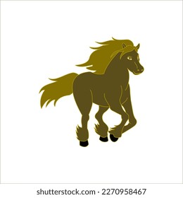 Vector graphic design of running horse illustration suitable for background and wallpaper and etc