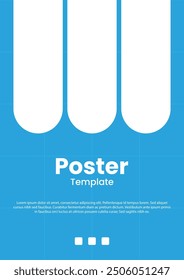 vector graphic design of a simple blue poster template