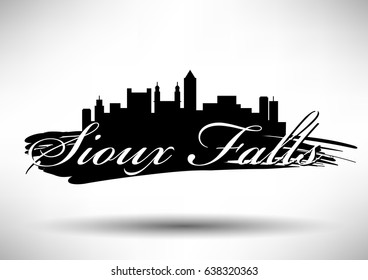 Vector Graphic Design of Sioux Falls City Skyline