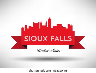 Vector Graphic Design of Sioux Falls City Skyline