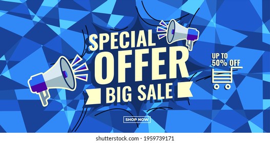 vector graphic design of special offer big sale abstract sale banner promotion