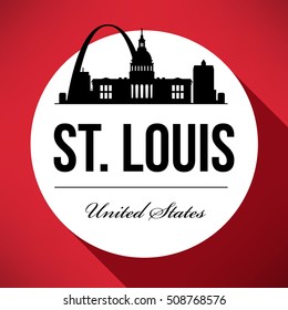 Vector Graphic Design of St. Louis City Skyline