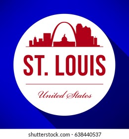 Vector Graphic Design of St. Louis City Skyline