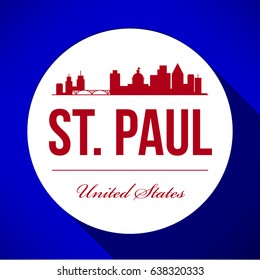 Vector Graphic Design of St. Paul City Skyline
