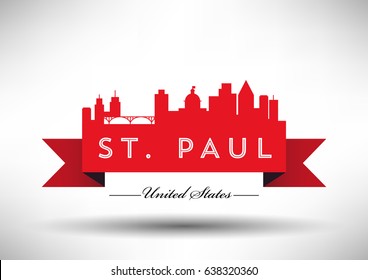 Vector Graphic Design of St. Paul City Skyline