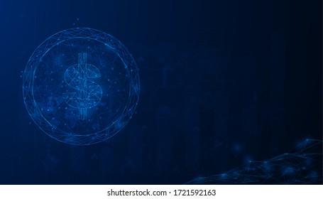 vector graphic design us dollar symbol logo for background.