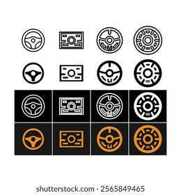 vector graphic design vehicle spare part icon pack