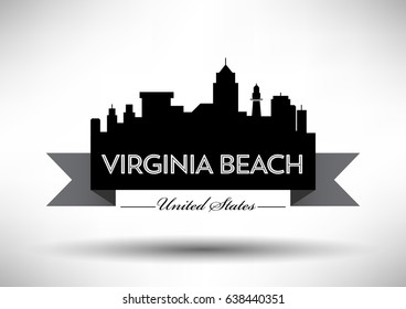 Vector Graphic Design of Virginia Beach City Skyline