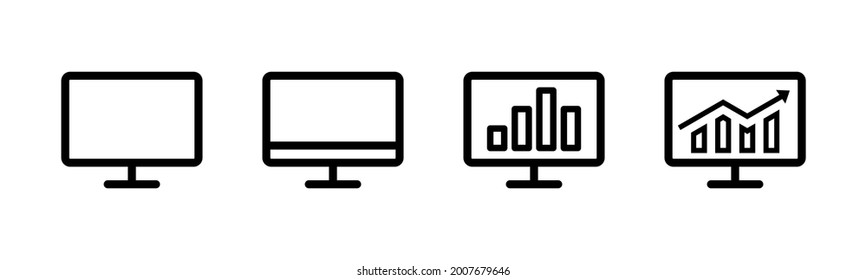 Vector graphic of desktop financial icon collection