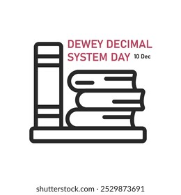 gráfico vetorial do Dia do Sistema Decimal de Dewey bom para a comemoração nacional do Dia do Sistema Decimal de Dewey. design plano. design do folheto. ilustração plana.