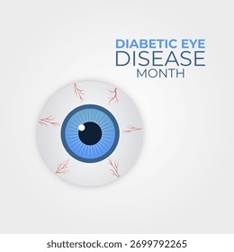 Vector graphic of Diabetic Eye Disease Month for Diabetic Eye Disease Month celebration.