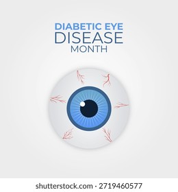 Vector gráfico del Mes de la Enfermedad Ocular Diabética ideal para la celebración del Mes de la Enfermedad Ocular Diabética