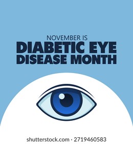 Vector gráfico del Mes de la Enfermedad Ocular Diabética ideal para la celebración del Mes de la Enfermedad Ocular Diabética
