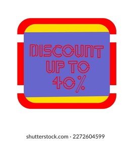 Vector graphic of discount logo illustration perfect for product marketing promotion and product advertising etc