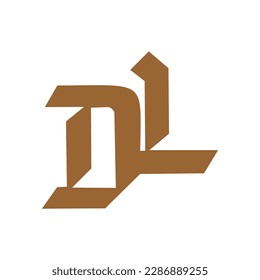 Vector graphic of DL initial monogram logo. This monogram or initial DL vector is perfect for company logos, templates, banners, identity, stickers and labels, backgrounds etc.