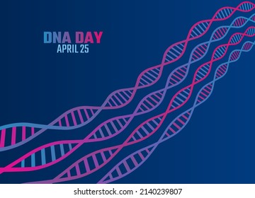 gráfico vectorial del día del ADN bueno para la celebración del día del ADN. diseño plano. diseño de volante.ilustración plana.