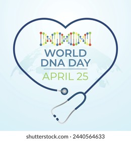 Vektorgrafik des DNA-Tages, ideal für die DNA-Day-Feier.