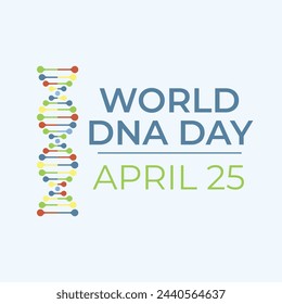 vector graphic of DNA Day ideal for DNA Day celebration.