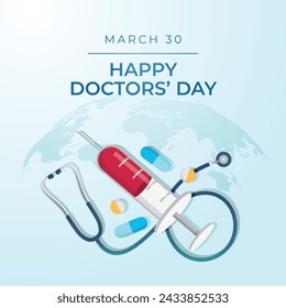 Gráfico vectorial del Día del Médico ideal para la celebración del Día del Médico.