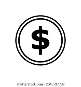 gráfico vectorial del conjunto de iconos de la moneda en dólares sobre fondo blanco. adecuado para icono, ilustración, publicidad, app móvil, web app, etc.