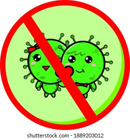 Vector graphic of Don't multiply Corona virus.