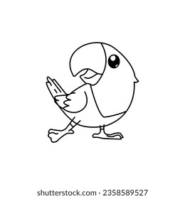 Vector graphic of a doodle illustration of a cute love bird. This vector is perfect for decoration, stickers, wallpaper, backgrounds, t-shirt designs etc.