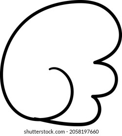 
alas simples del doodle gráfico vectorial 