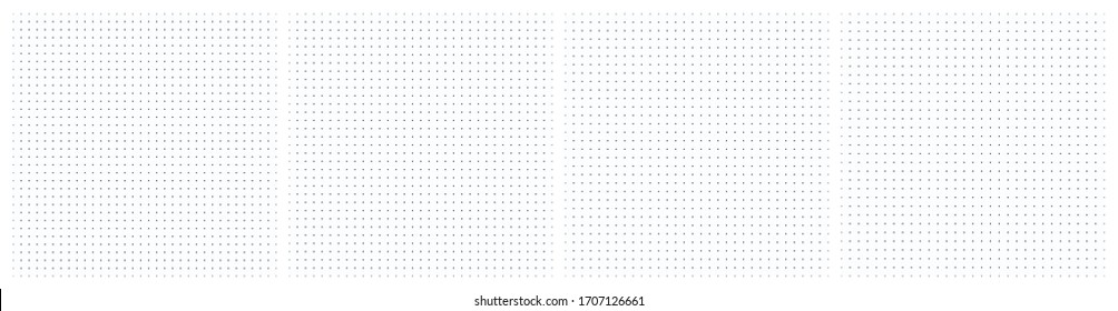 Vector graphic dot background set. Vector dot template background set for taking notes or web design.