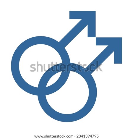 Vector graphic of the double mars symbol