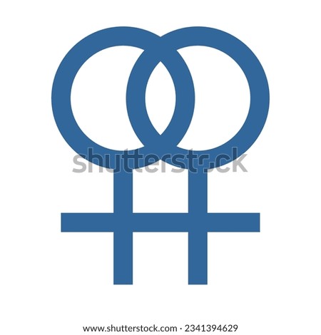 Vector graphic of the double venus symbol