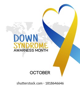 Vector graphic of down syndrome awareness month good for down syndrome awareness month celebration. flat design. flyer design.flat illustration.