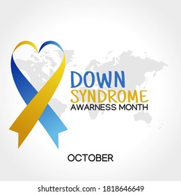 Vector graphic of down syndrome awareness month good for down syndrome awareness month celebration. flat design. flyer design.flat illustration.