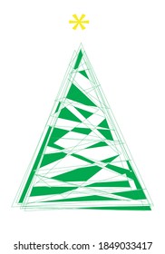 tarjeta de árbol de navidad de dibujos gráficos vectoriales