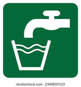 Vector graphic of drinking water sign
