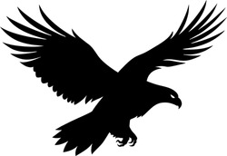 Vector Graphic Of Eagle Icon. Eagle Logo. Line Drawing. Great For Car Stickers, Motorbikes, And T-shirts. Transparent Background