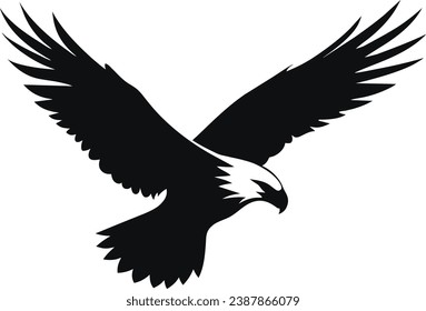 Vector graphic of eagle icon. Eagle logo. Line drawing. Great for car stickers, motorbikes, and t-shirts. Transparent background