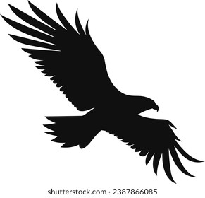 Vector graphic of eagle icon. Eagle logo. Line drawing. Great for car stickers, motorbikes, and t-shirts. Transparent background