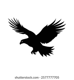 Vector graphic of eagle icon. Eagle logo. Line drawing. Great for car stickers, motorbikes, and t-shirts. Transparent background