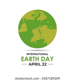 Vector graphic of Earth day is observed every year on April 22. Support for environmental protection and raise awareness about the importance of preserving our planet. Banner poster.