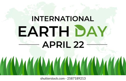 Vector graphic of Earth day is observed every year on April 22. Support for environmental protection and raise awareness about the importance of preserving our planet. Banner poster.