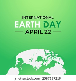 Vector graphic of Earth day is observed every year on April 22. Support for environmental protection and raise awareness about the importance of preserving our planet. Banner poster.