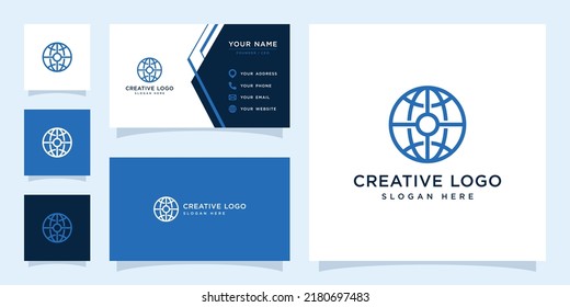 Gráfico vectorial de la plantilla de diseño del logotipo de la tierra