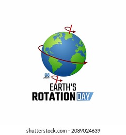 vector graphic of earth's rotation day day good for earth's rotation day celebration. flat design. flyer design.flat illustration.