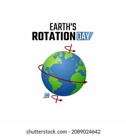 vector graphic of earth's rotation day day good for earth's rotation day celebration. flat design. flyer design.flat illustration.