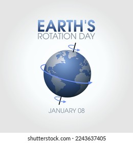 vector graphic of earth's rotation day good for earth's rotation day celebration. flat design. flyer design.flat illustration.