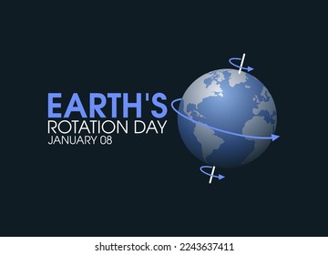 vector graphic of earth's rotation day good for earth's rotation day celebration. flat design. flyer design.flat illustration.