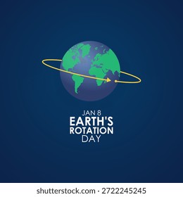Vector graphic of Earth's Rotation Day for Earth's Rotation Day celebration.
